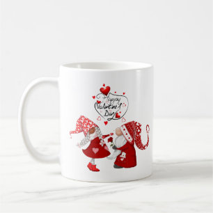 Valentineser gnome Lycklig Valentineser Kaffemugg