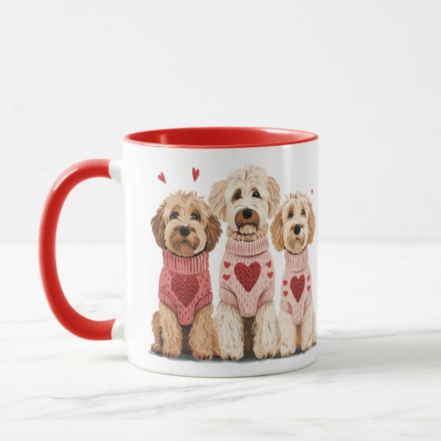 Valentineser Goldendoodle Hundar Mugg (Vänster)