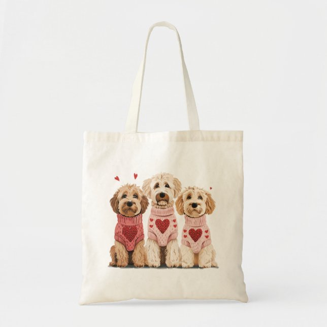 Valentineser Goldendoodle Hundar Tygkasse (Framsidan)