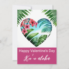 Valentineser Hawaii Unisex-kort