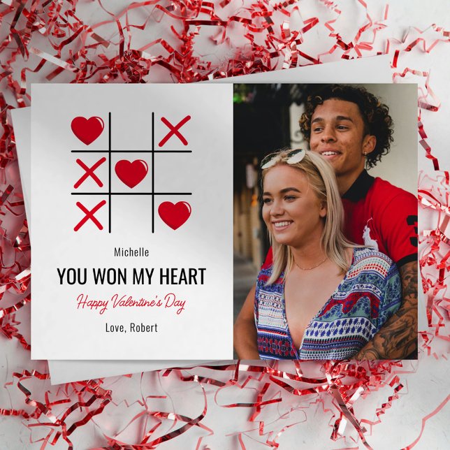 Valentineser Hearearts och Kor Photo Card Julkort (Skapare uppladdad)