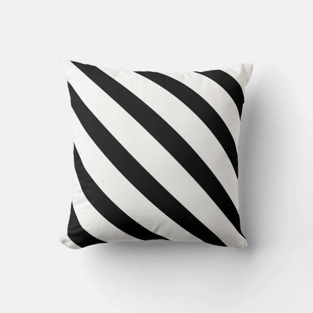 Valentineser Heart Pillow | Randig med hjärta | Kudde (Framsida)