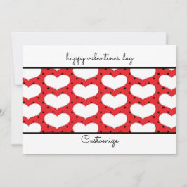 Valentineser Hjärter och Polka dots-platta kort