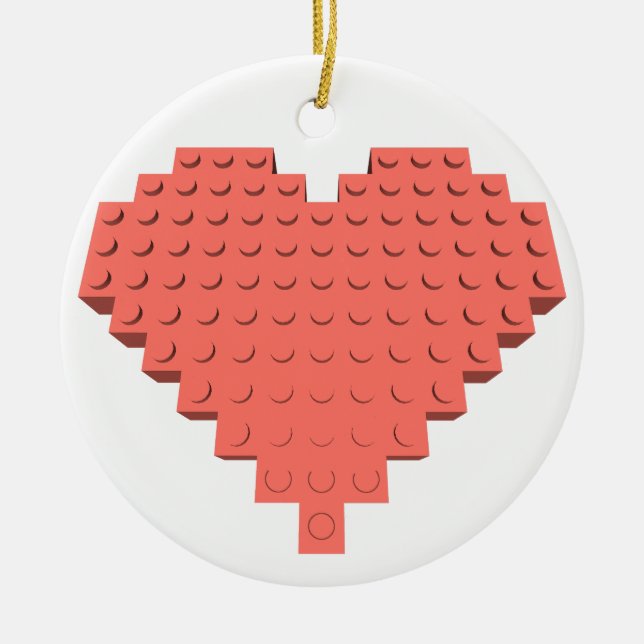 Valentineser Hjärtformer Julgransprydnad Keramik (Framsidan)