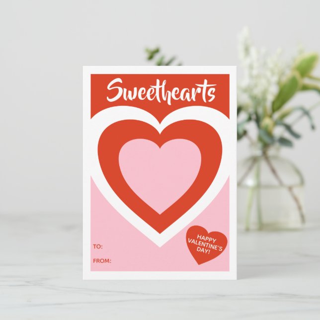 Valentineser Hjärtutformningsområde för behandling Julkort (Stående Fram)