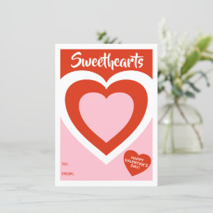 Valentineser Hjärtutformningsområde för behandling Julkort