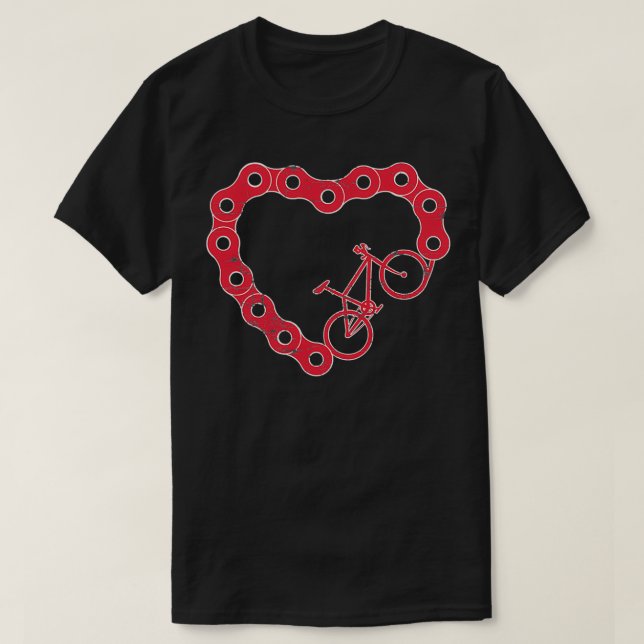 Valentineser i bergsbikecyklin t shirt (Design framsida)