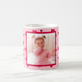 Valentineser i Cute Red Rosa Family Photo Kaffemugg