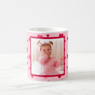 Valentineser i Cute Red Rosa Family Photo Kaffemugg