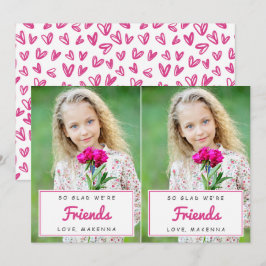 Valentineser i det delade fotoklassrummet/Rosa Julkort