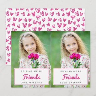 Valentineser i det delade fotoklassrummet/Rosa Julkort