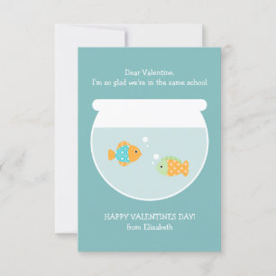 Valentineser i fiskeklassrummet inbjudningar