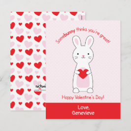 Valentineser i klassen Cute Bunny Helg Vykort