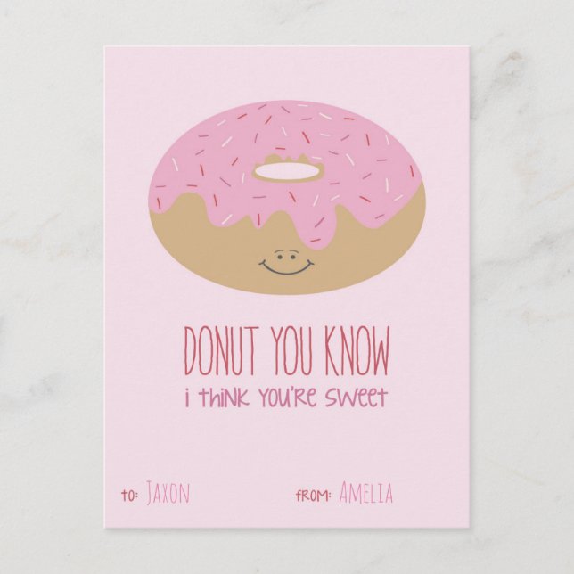 Valentineser i klassrum helg vykort (Framsida)