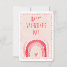 Valentineser i klassrummet Kids Rosa Rainbow Heart