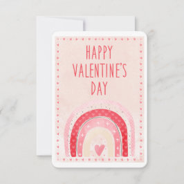 Valentineser i klassrummet Kids Rosa Rainbow Heart