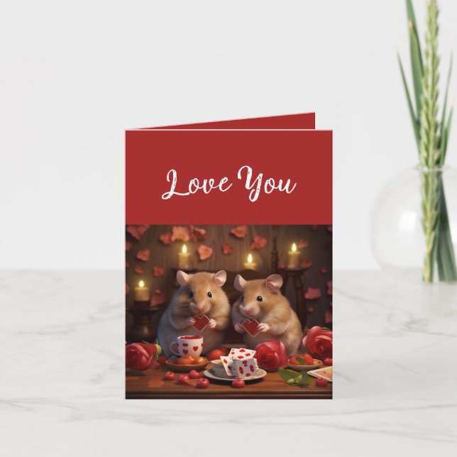 Valentineser/Kärlek-kort Tack Kort (Framsida)