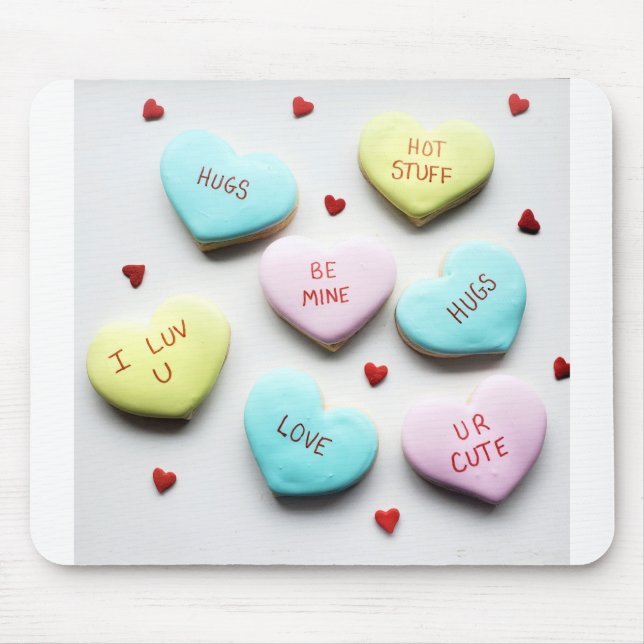 Valentineser Konversation Heart Merch Musmatta (Framsidan)