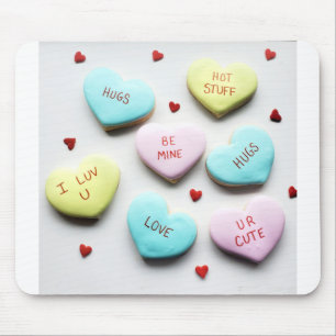 Valentineser Konversationshjärtkoppling Musmatta