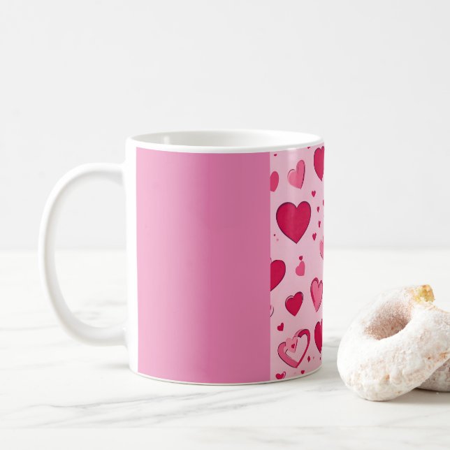 Valentineser Lovers Mug: Kärlek på alla sidor Kaffemugg (Med munk)