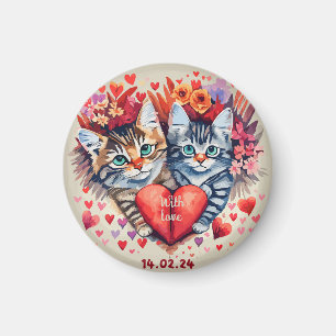 Valentineser med hjärta magnet