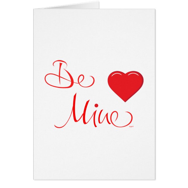 Valentineser med rött hjärta hälsningskort (Framsidan)