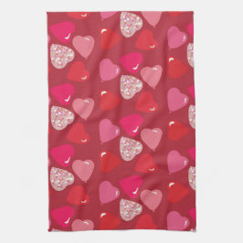 Valentineser Mini Heart Balloons Red Rosa Tower Kökshandduk