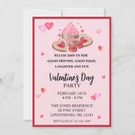 Valentineser Muffinsar, cookies och Sweets Party Inbjudningar