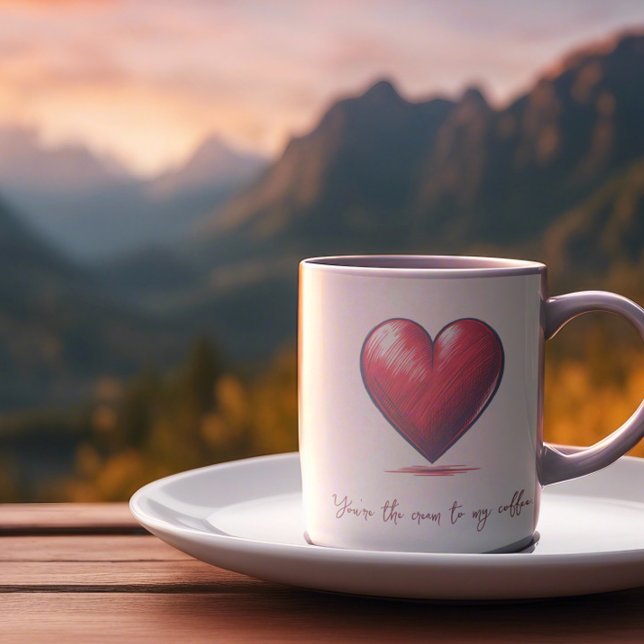 Valentineser mugg Cream till min kaffelatte (Skapare uppladdad)