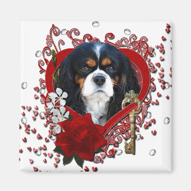Valentineser - Nyckel till mitt hjärta - Cavalier  Magnet (Framsidan)