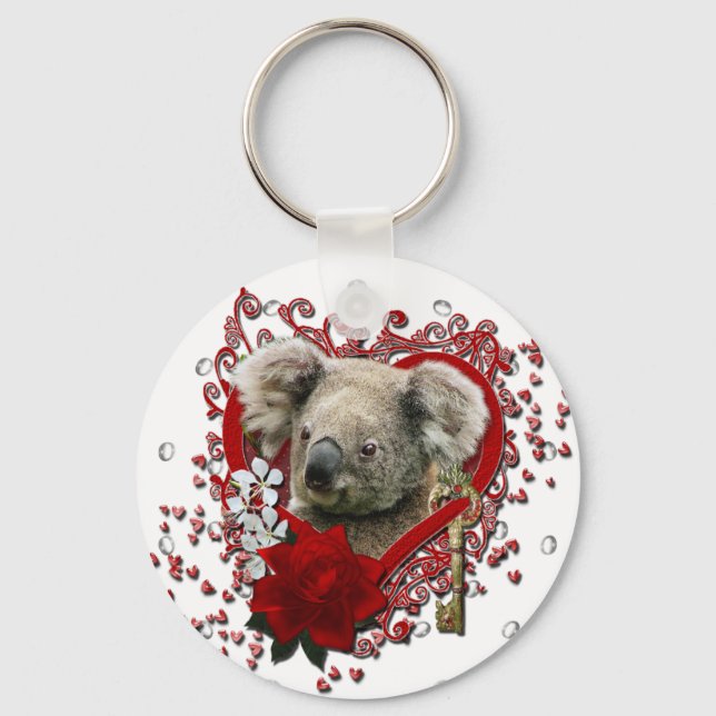 Valentineser - Nyckel till mitt hjärta - Koala Bea Nyckelring (Framsida)