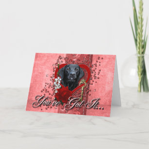 Valentineser - Nyckel till mitt hjärta - Labrador Helgkort