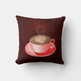 Valentineser och St. Patricks Day Cappuccino Art Kudde