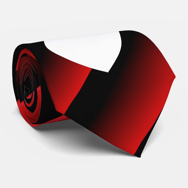 Valentineser Red and Black Ombre Diagonal Rand Slips (Rullad)