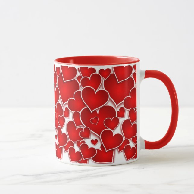 Valentineser Red Hearts Mugg (Höger)