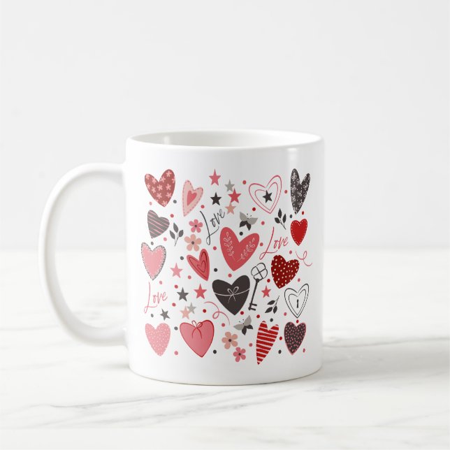 Valentineser Röda hörn för tema Kaffemugg (Vänster)