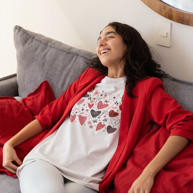 Valentineser Röda hörn för tema T Shirt (Skapare uppladdad)