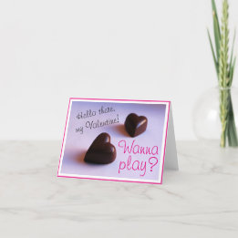Valentineser Romantiska Chocolate Hearts Spela upp Helgkort