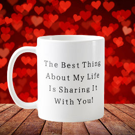 valentineser - romantiskt citattecken - minimalt e kaffemugg