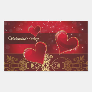 Valentineser Stickers/Alla hjärtans dag Rektangulärt Klistermärke