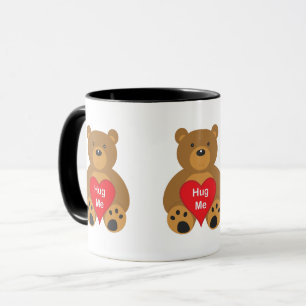 Valentineser Teddies (3) Holding Ord of Kärlek Mugg