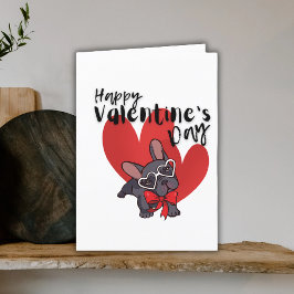 Valentineser Tjud-Fransk för rutnätsbullrat Helgkort