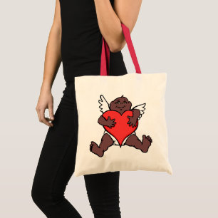 Valentineser Tote Bag African Cupid Anpassningsbar Tygkasse