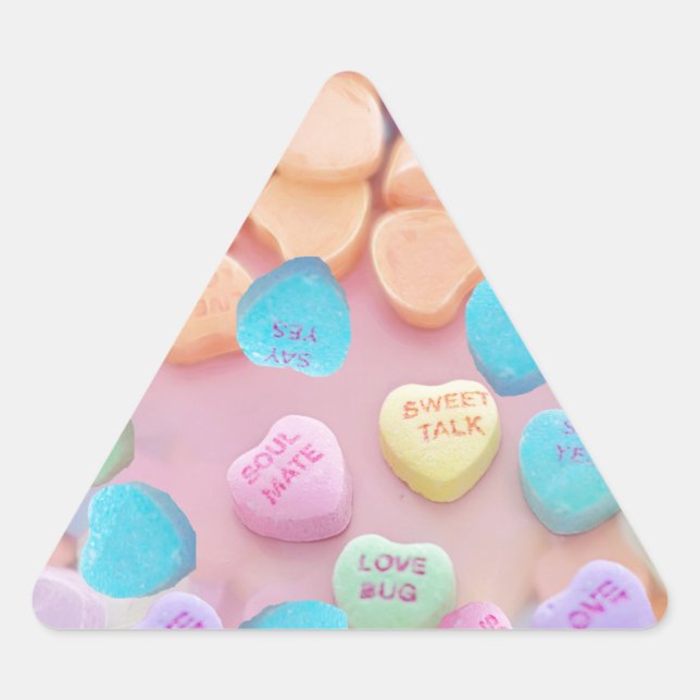 valentineser triangelformat klistermärke (Framsida)