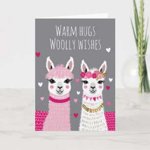 Valentineser Viktigt missgynnade Llamas-Valentines Kort