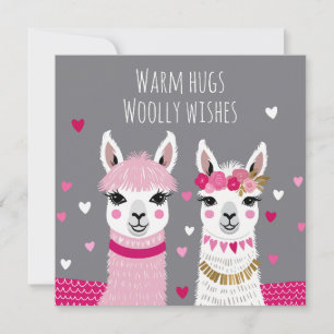 Valentineser Viktigt missgynnade Llamas-Valentines Kort