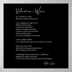 Valentineser wave kärlek dikt poster väggkonsdekan