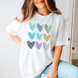 Valentineserna Cute i kärlek med minimalistiska va T Shirt