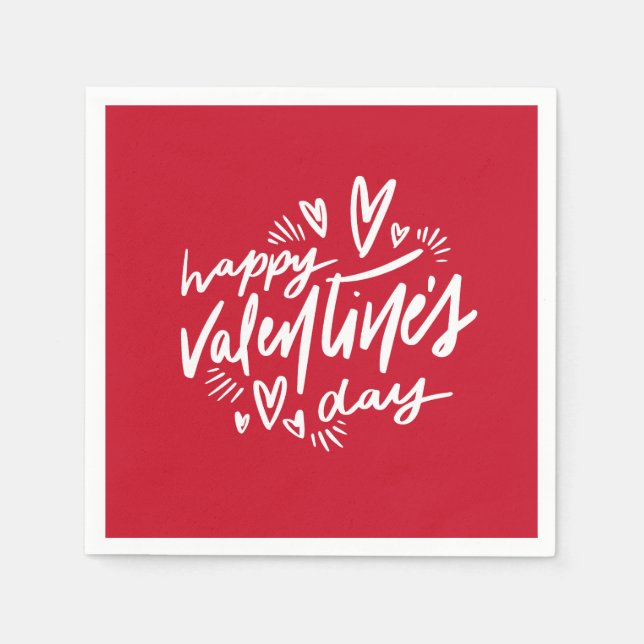 Valentineserna lycklig pappersservett (Framsidan)