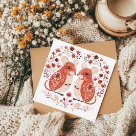 Valentineserna Scandinavian Mice Rodent Julkort